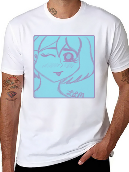Camiseta Negra con Diseño Anime