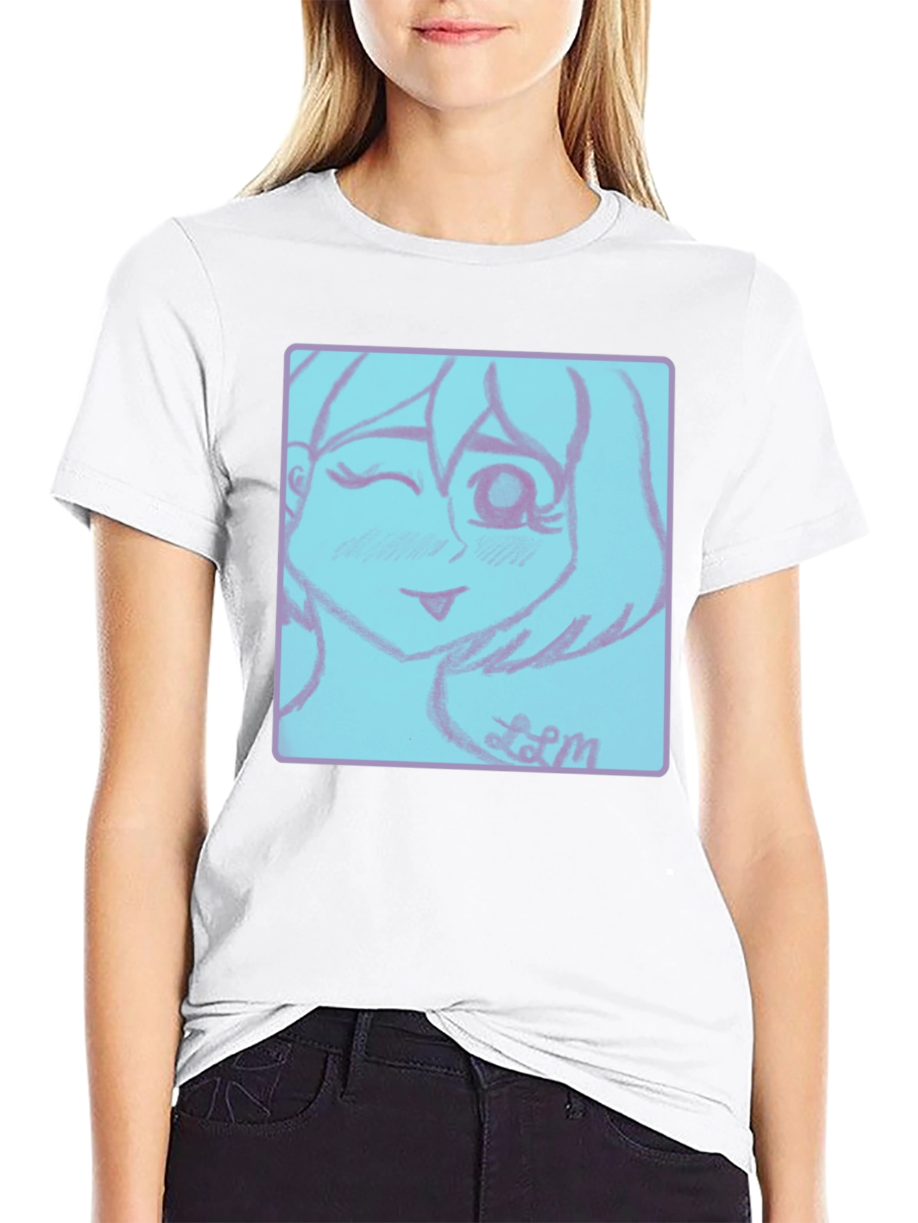 Camiseta Negra con Diseño Anime