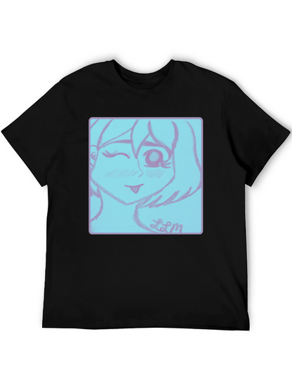 Camiseta Negra con Diseño Anime