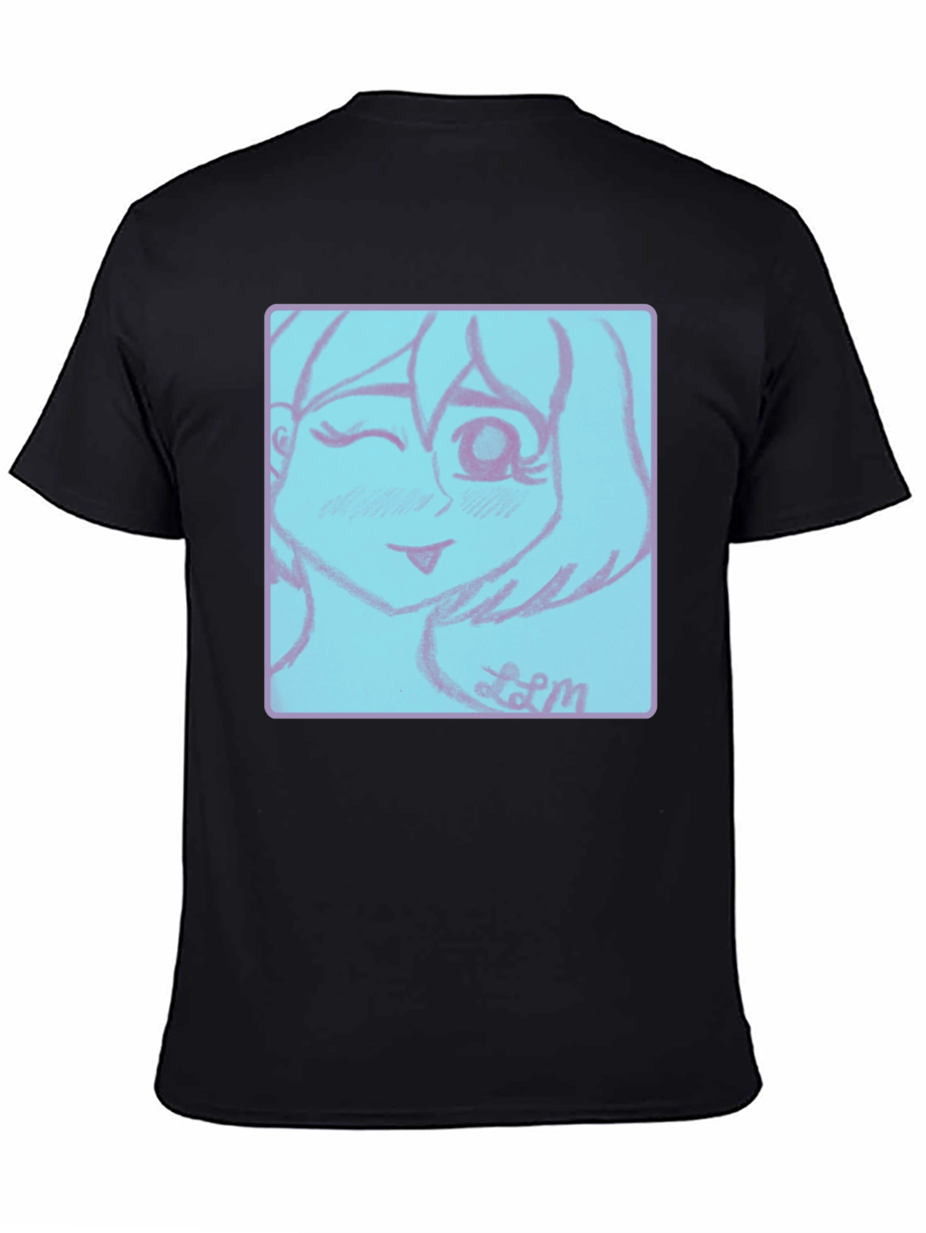Camiseta Negra con Diseño Anime