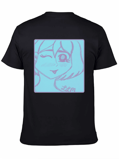 Camiseta Negra con Diseño Anime