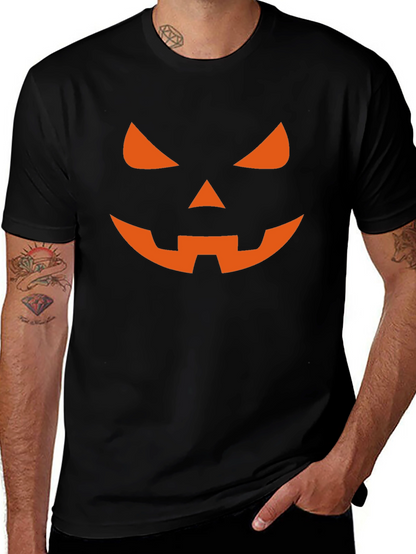 Camiseta Halloween Hombre - Calabaza Naranja
