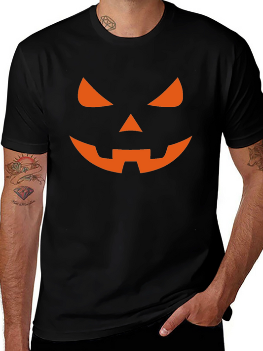 Camiseta Halloween Hombre - Calabaza Naranja