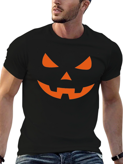 Camiseta Halloween Hombre - Calabaza Naranja