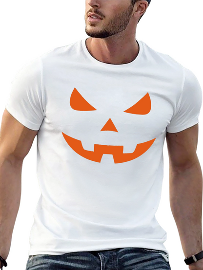 Camiseta Halloween Hombre - Calabaza Naranja