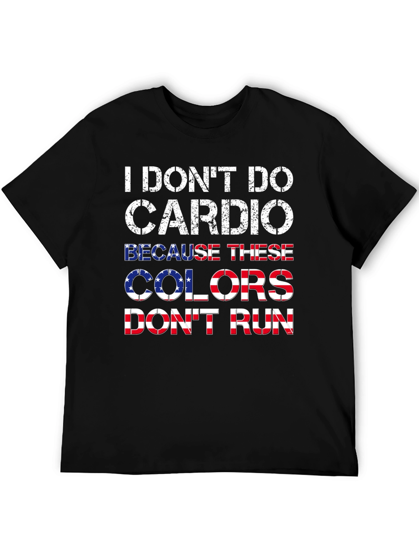 Camiseta Negra con Diseño Patriótico Anti-Cardio