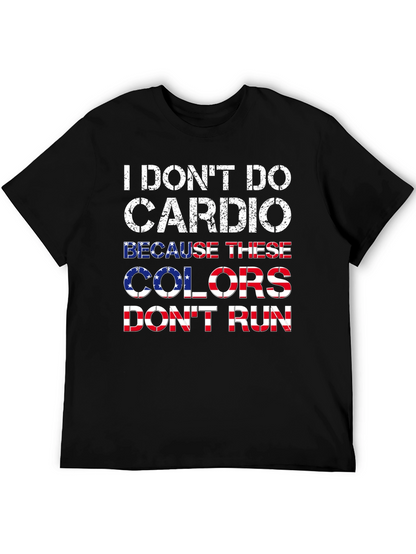 Camiseta Negra con Diseño Patriótico Anti-Cardio