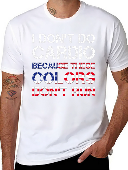 Camiseta Negra con Diseño Patriótico Anti-Cardio