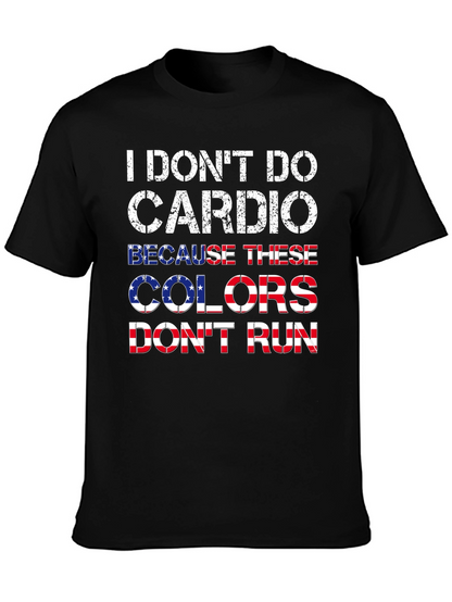 Camiseta Negra con Diseño Patriótico Anti-Cardio