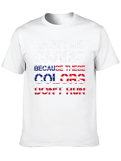 Camiseta Negra con Diseño Patriótico Anti-Cardio