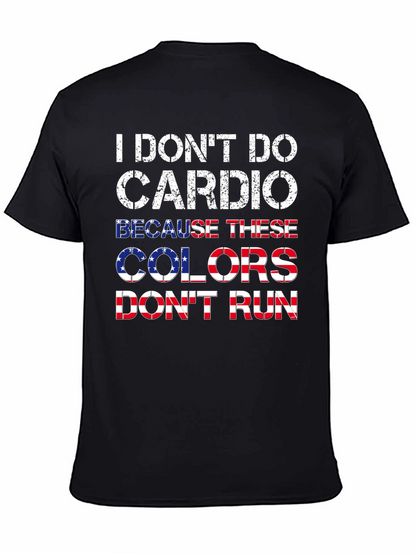 Camiseta Negra con Diseño Patriótico Anti-Cardio