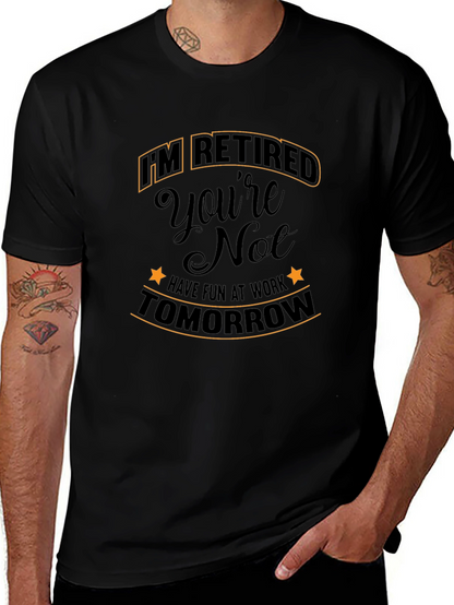Camiseta Negra: Retirado ¡Que Te Diviertas Trabajando!