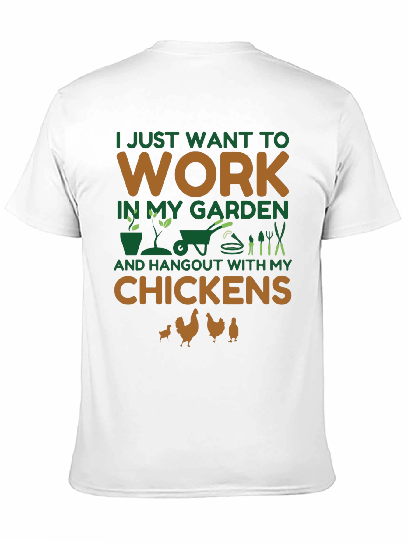 Camiseta Negra Jardinero y Amante de Gallinas