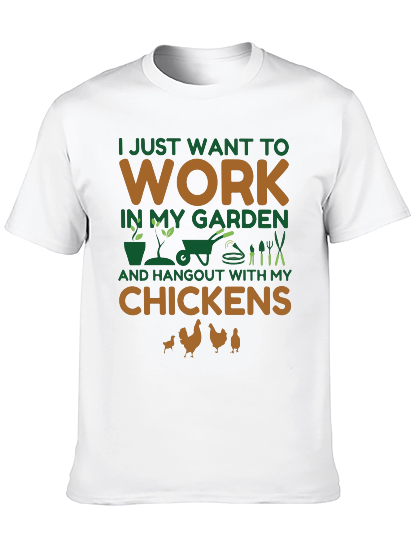 Camiseta Negra Jardinero y Amante de Gallinas