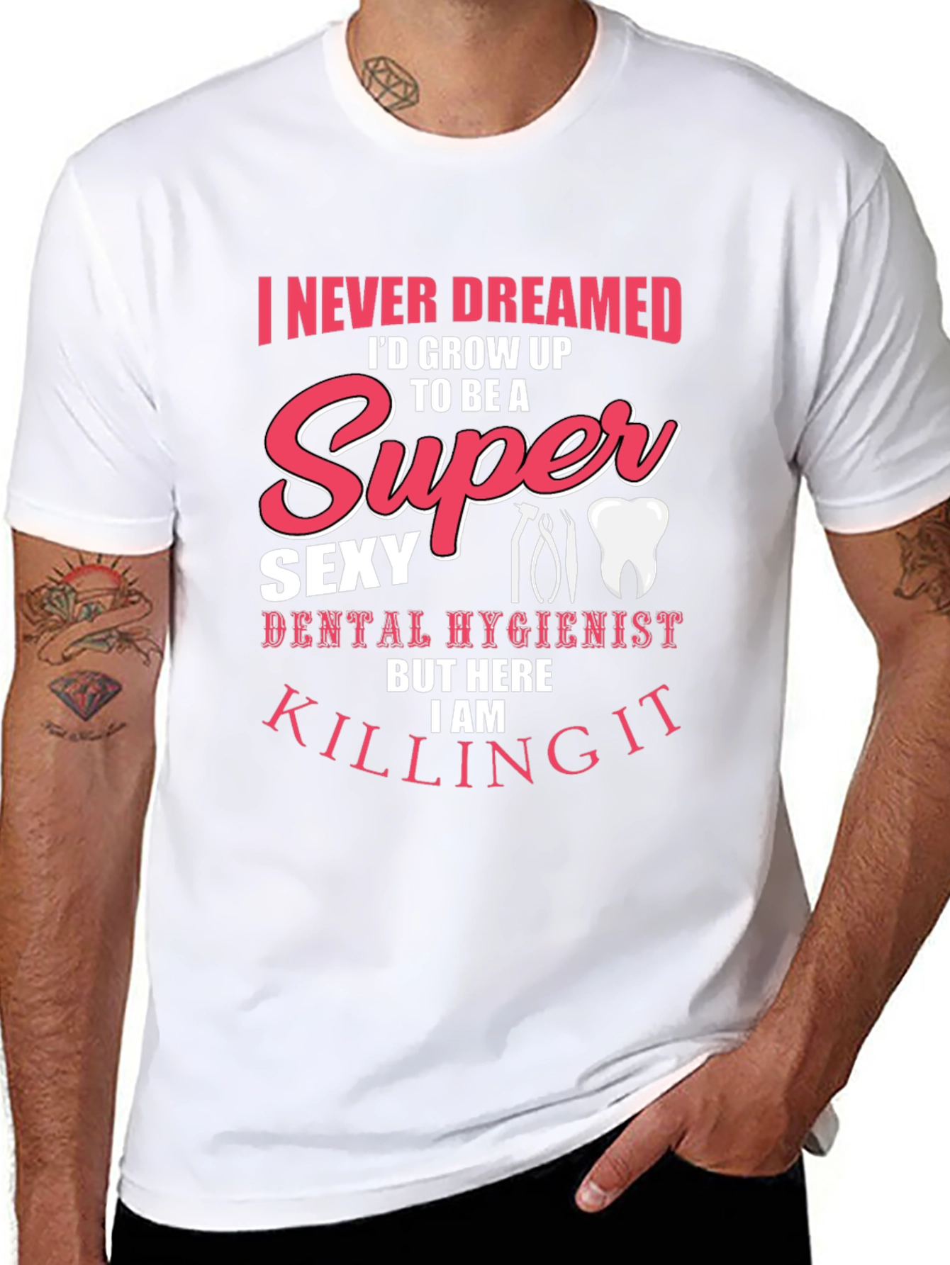 Camiseta Negra Super Sexy Dental Hygienist