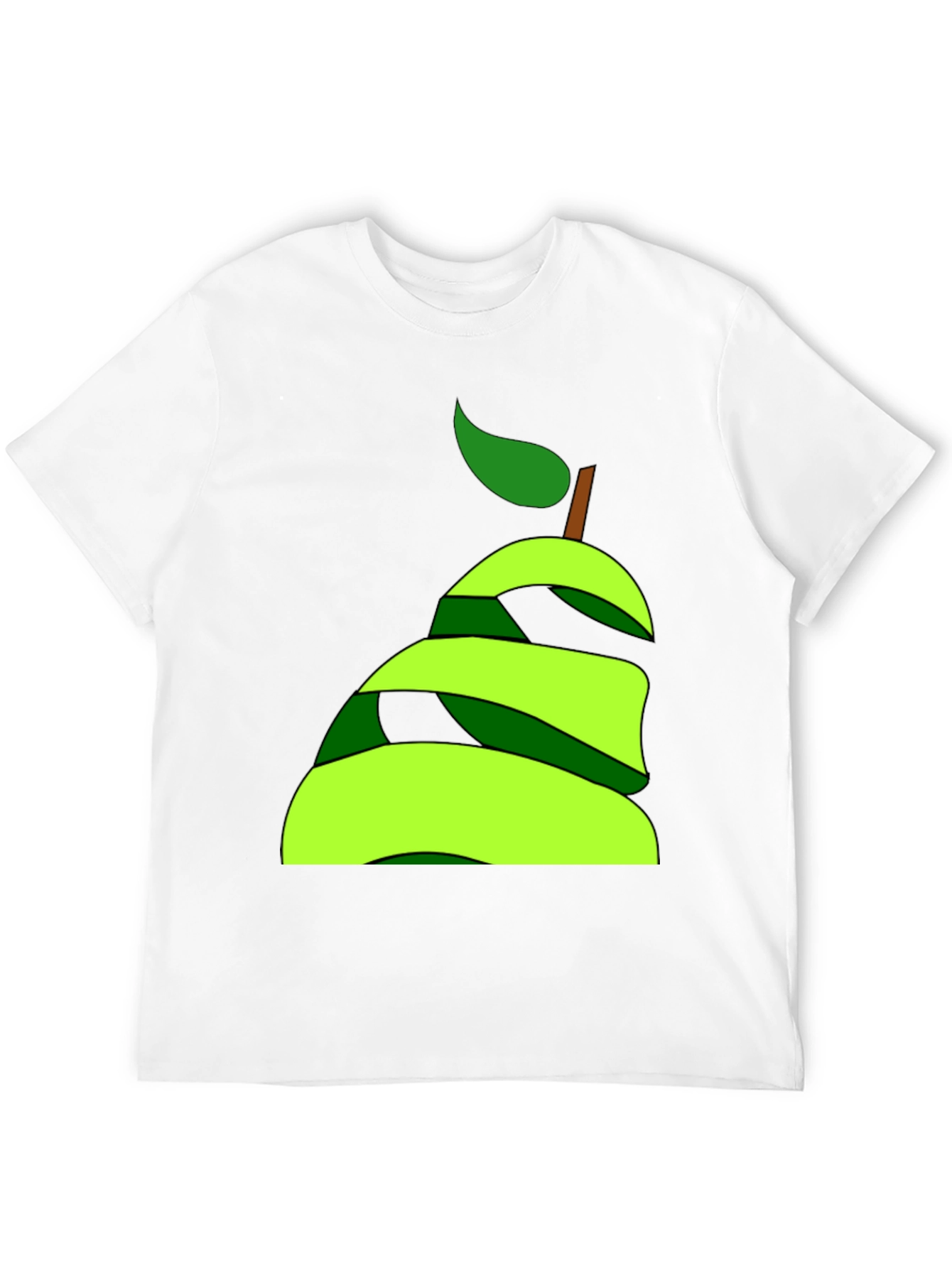 Camiseta Negra con Diseño de Pera Abstracta