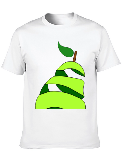 Camiseta Negra con Diseño de Pera Abstracta