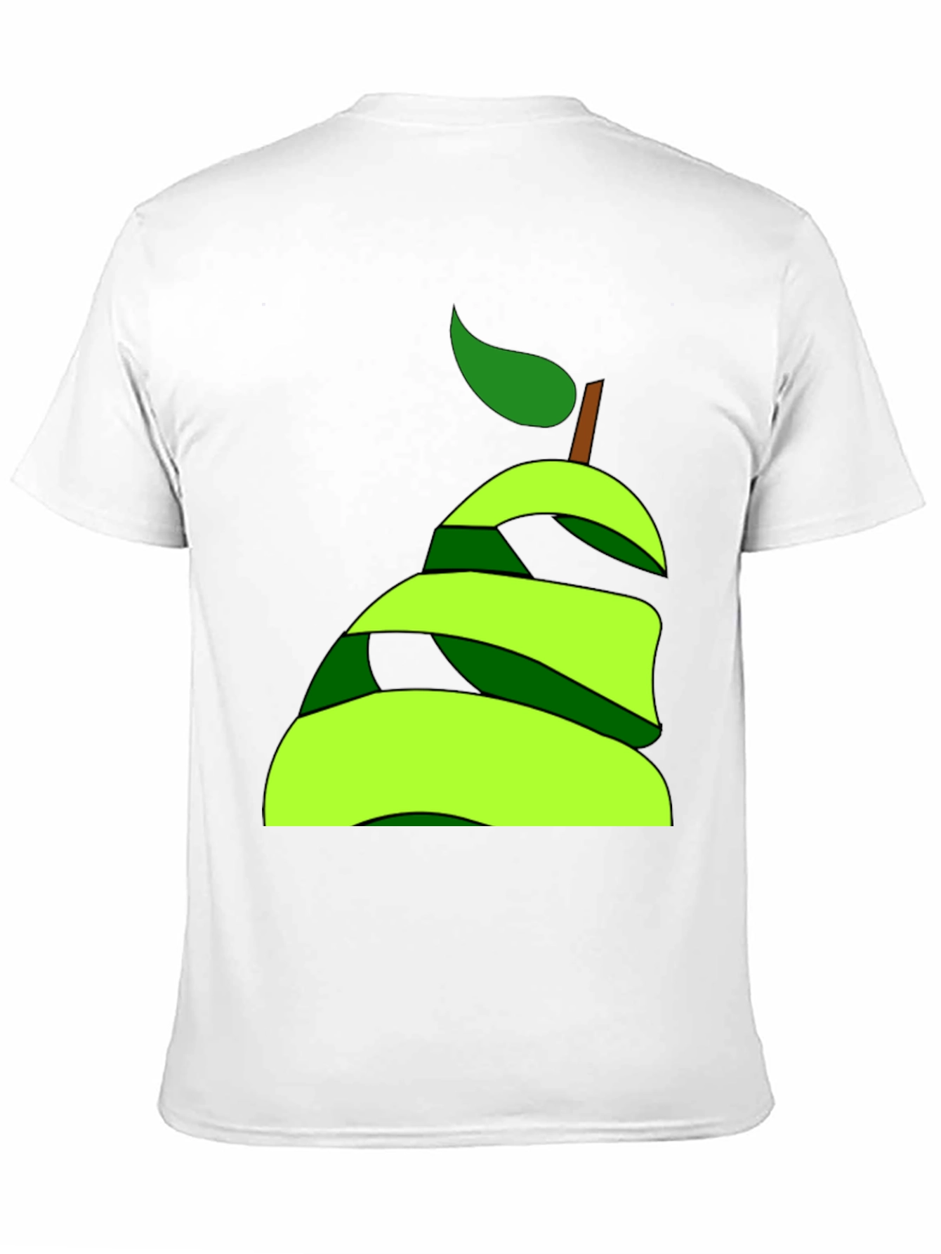 Camiseta Negra con Diseño de Pera Abstracta