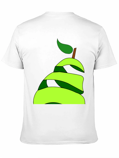 Camiseta Negra con Diseño de Pera Abstracta