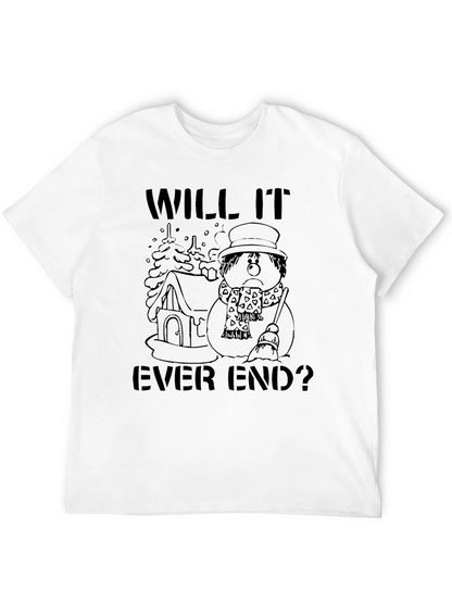 Camiseta Negra Gráfica: Invierno Sin Fin