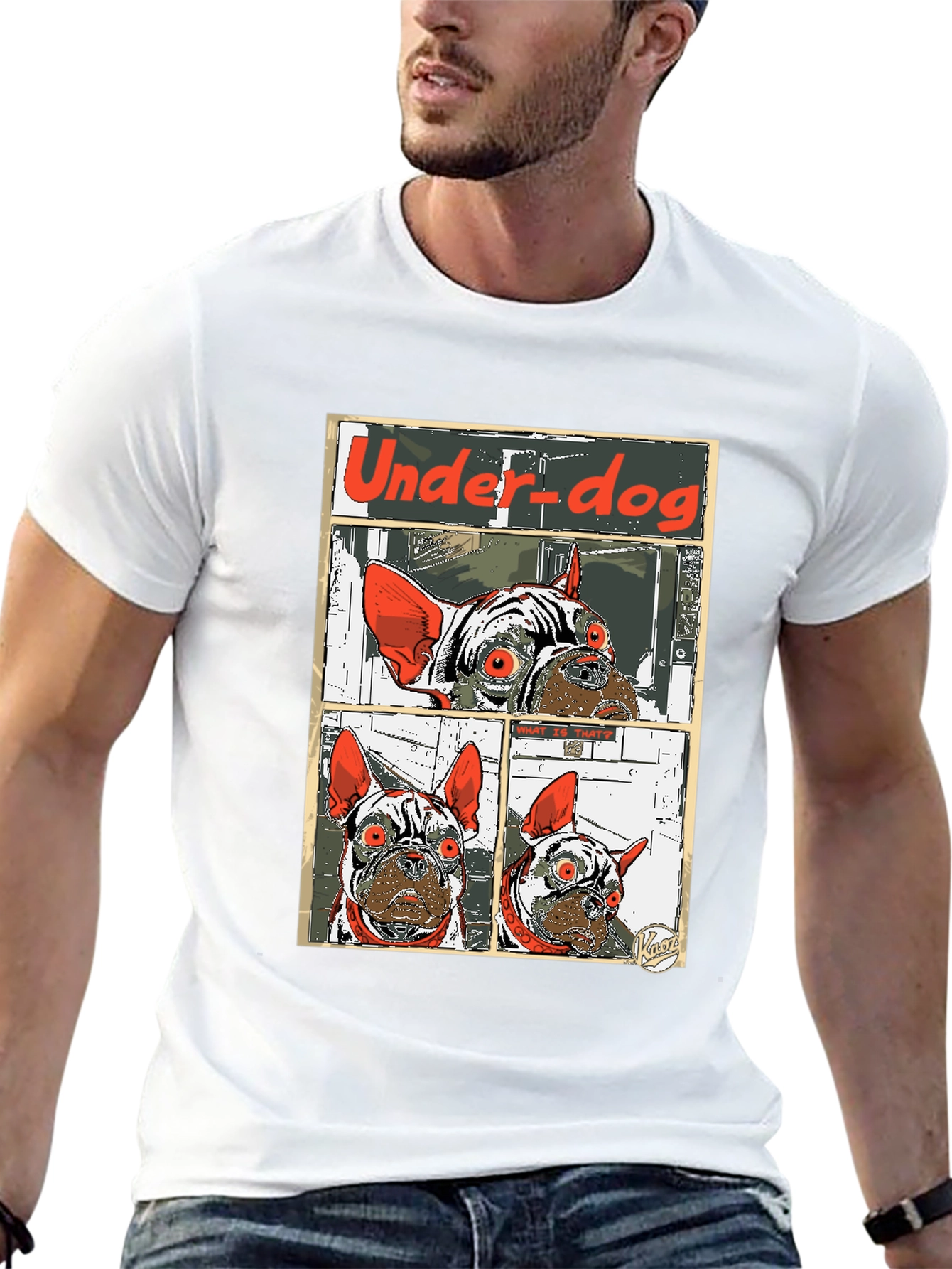 Camiseta Under-dog con diseño de bulldog francés