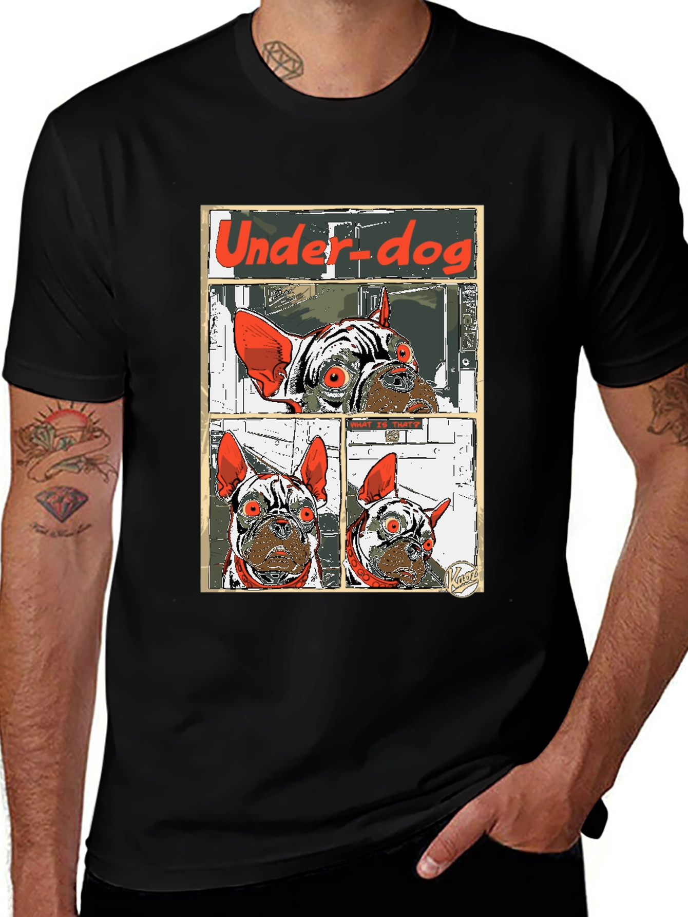 Camiseta Under-dog con diseño de bulldog francés