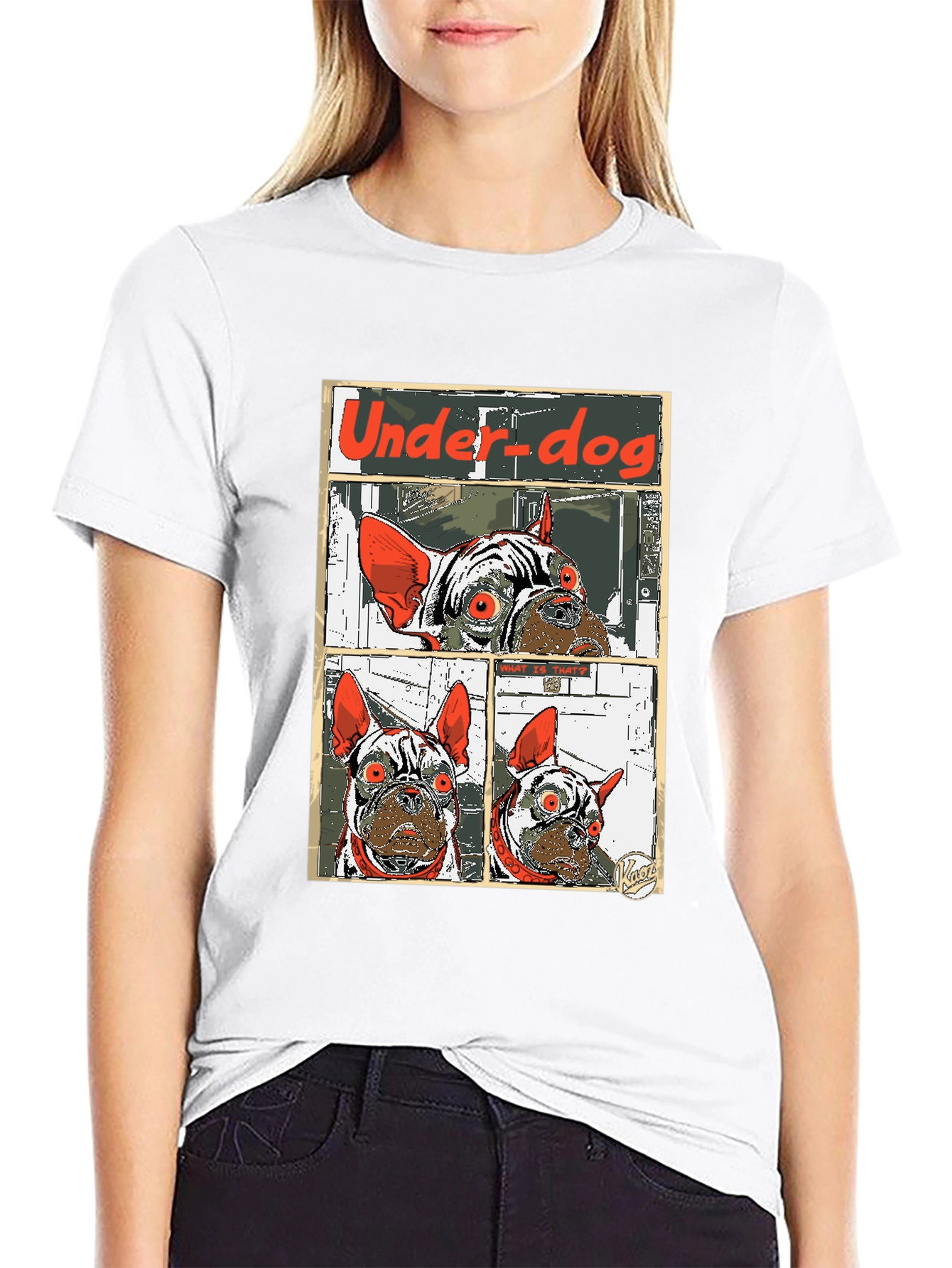 Camiseta Under-dog con diseño de bulldog francés