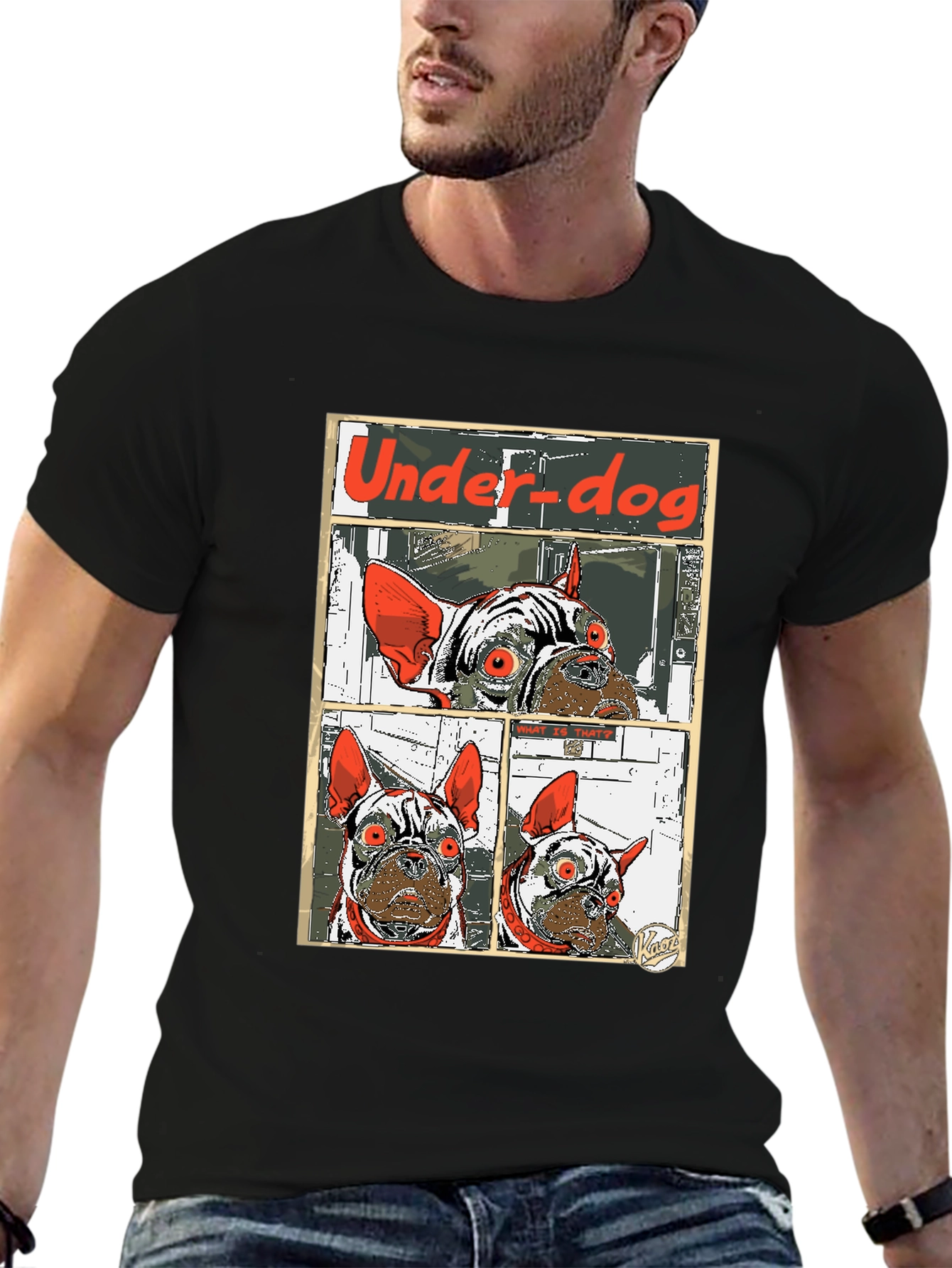 Camiseta Under-dog con diseño de bulldog francés