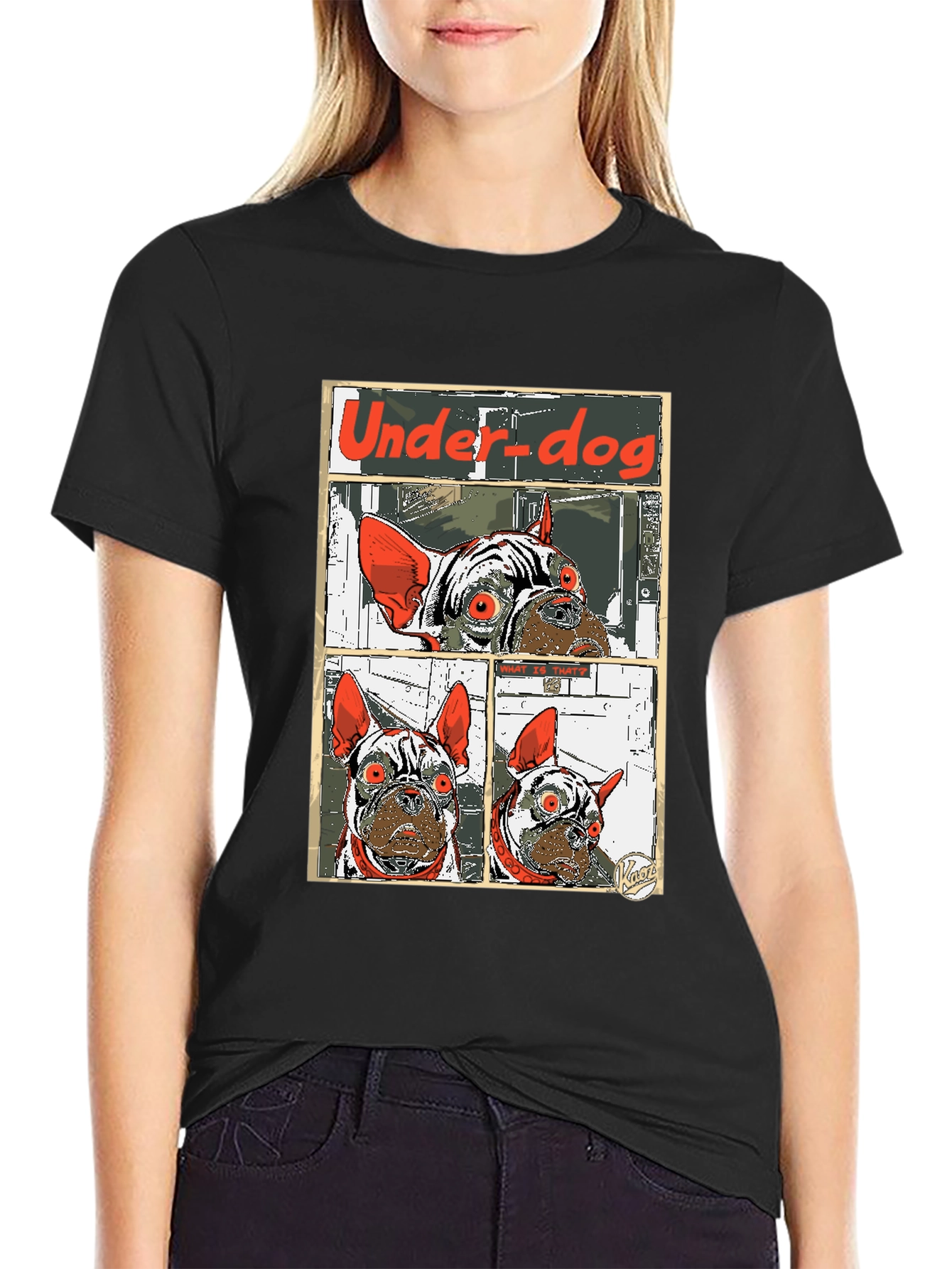Camiseta Under-dog con diseño de bulldog francés