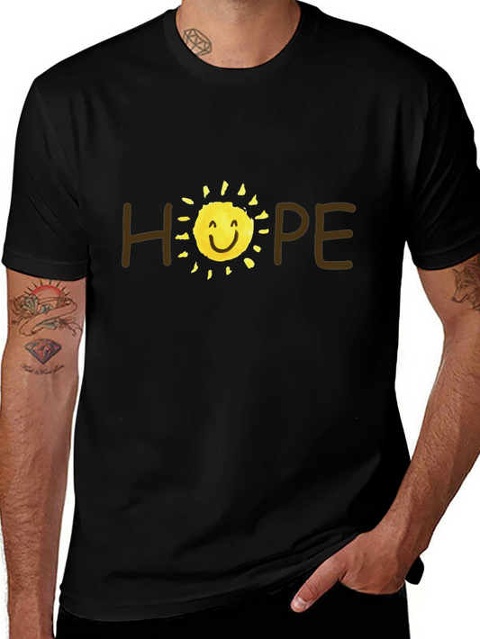 Camiseta Negra Hope con Sol Sonriente