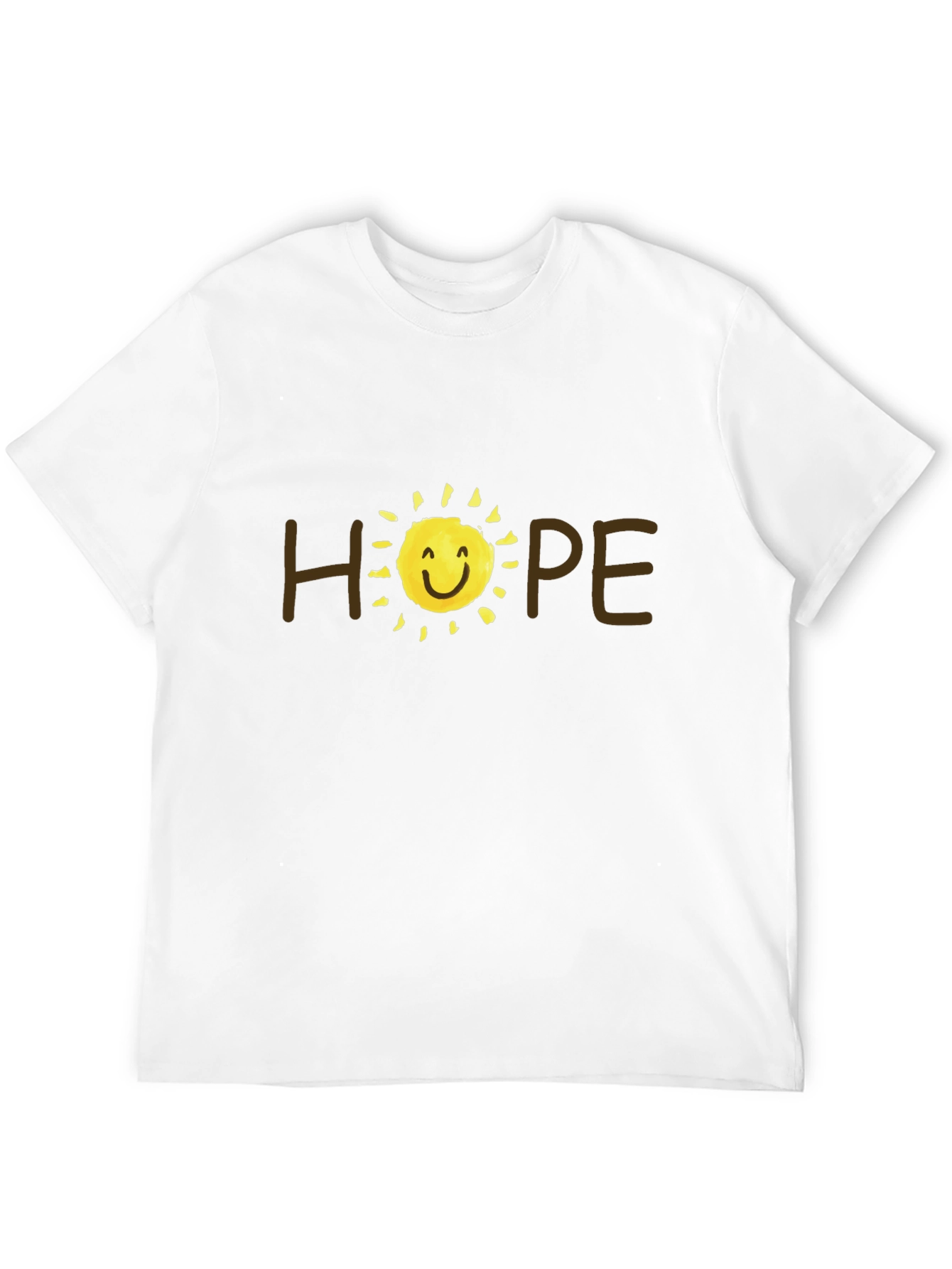 Camiseta Negra Hope con Sol Sonriente