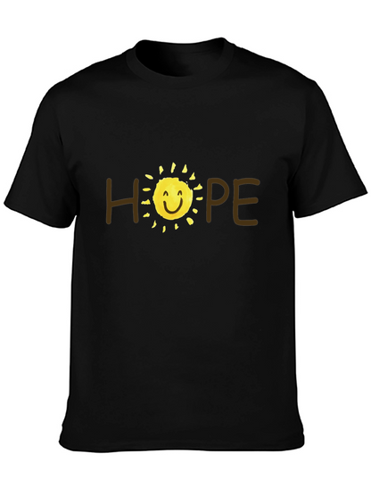 Camiseta Negra Hope con Sol Sonriente