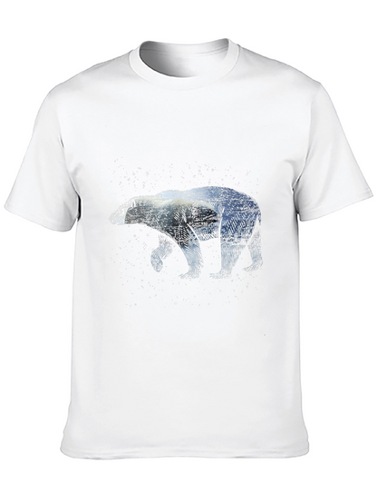 Camiseta Negra con Diseño de Oso Polar