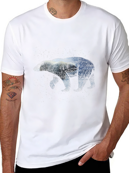Camiseta Negra con Diseño de Oso Polar