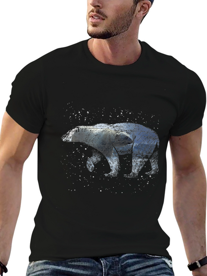Camiseta Negra con Diseño de Oso Polar