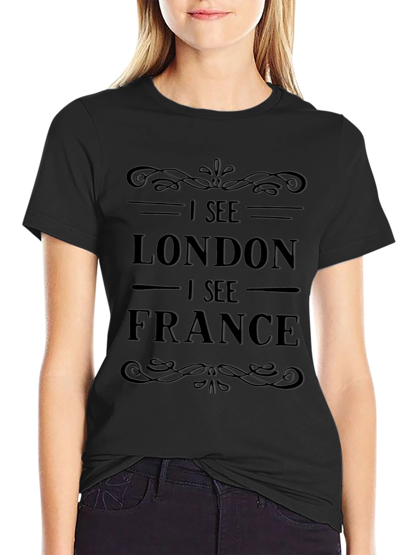 Camiseta Negra I See London I See France