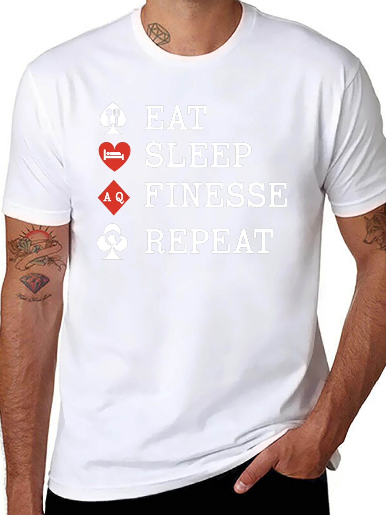 Camiseta Negra Hombre - Eat Sleep Finesse Repeat