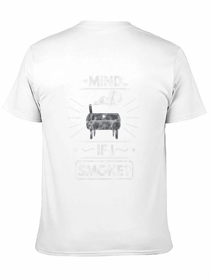 Camiseta Negra Mind if I Smoke? Parrilla