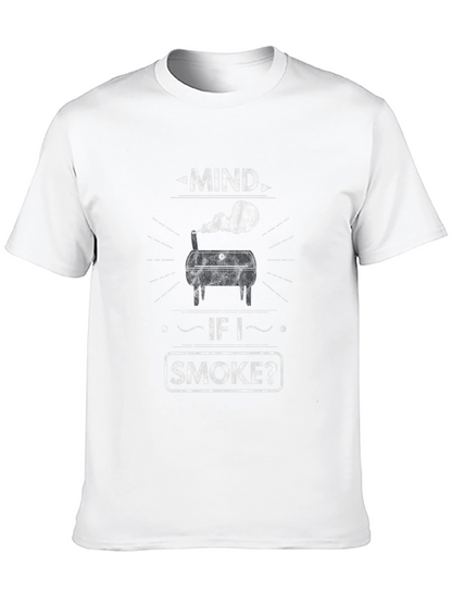 Camiseta Negra Mind if I Smoke? Parrilla