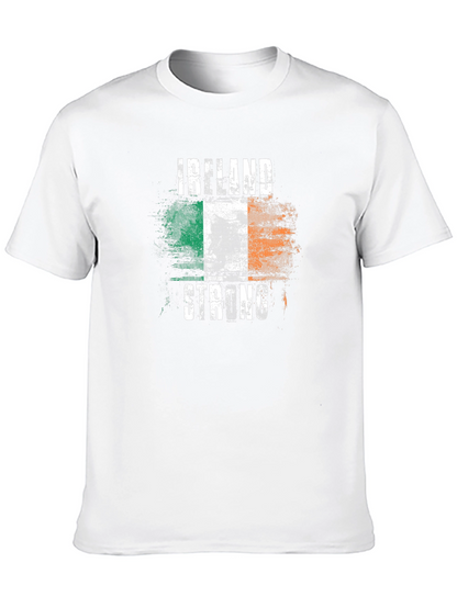Camiseta Negra Irlanda Fuerte Diseño Bandera