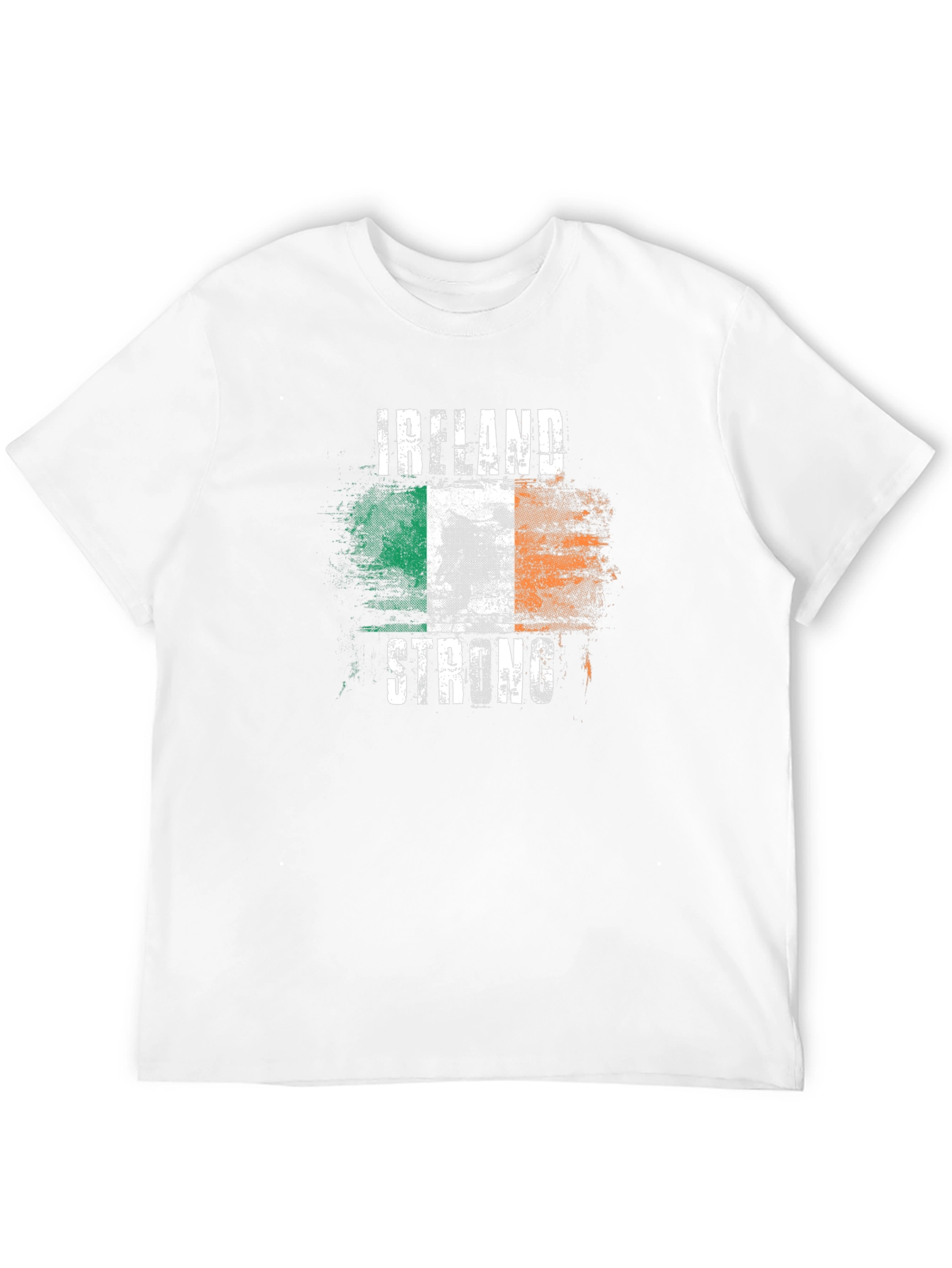 Camiseta Negra Irlanda Fuerte Diseño Bandera