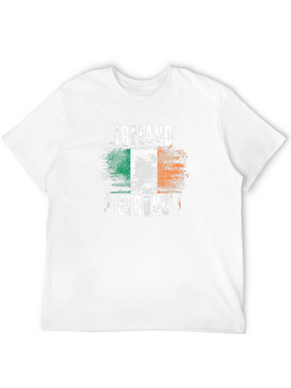 Camiseta Negra Irlanda Fuerte Diseño Bandera