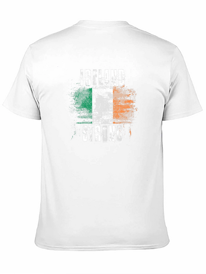 Camiseta Negra Irlanda Fuerte Diseño Bandera