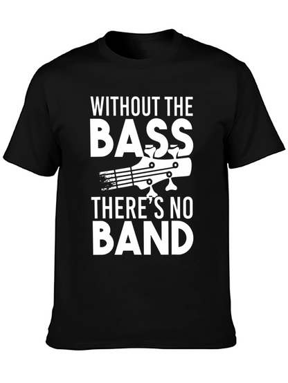 Camiseta Negra de Bajista: Sin Bajo No Hay Banda