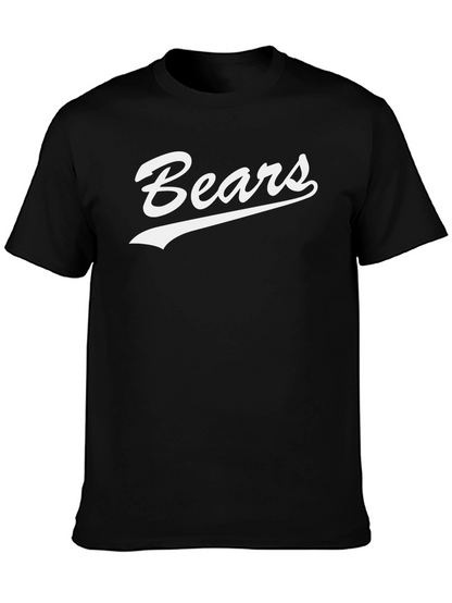 Camiseta Negra Bears Estilo Retro para Hombre