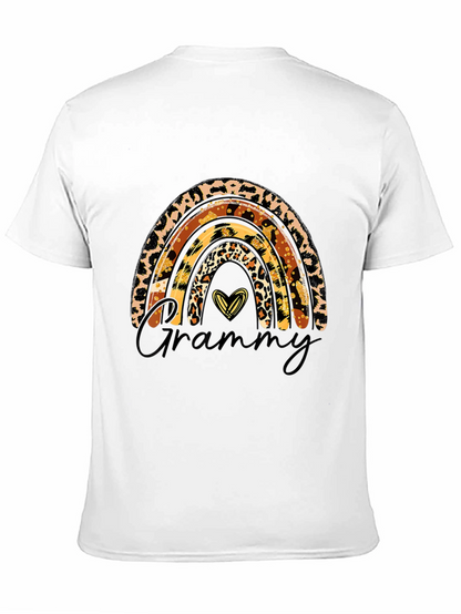 Camiseta Negra Diseño Grammy Arcoíris Animal Print