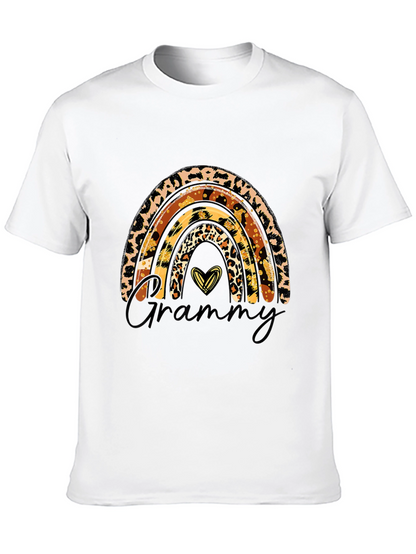 Camiseta Negra Diseño Grammy Arcoíris Animal Print