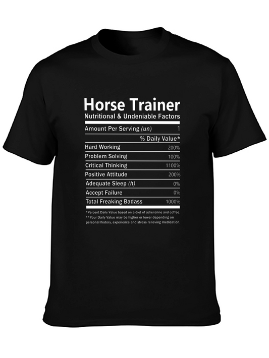 Camiseta Horse Trainer - Datos Nutricionales Divertidos
