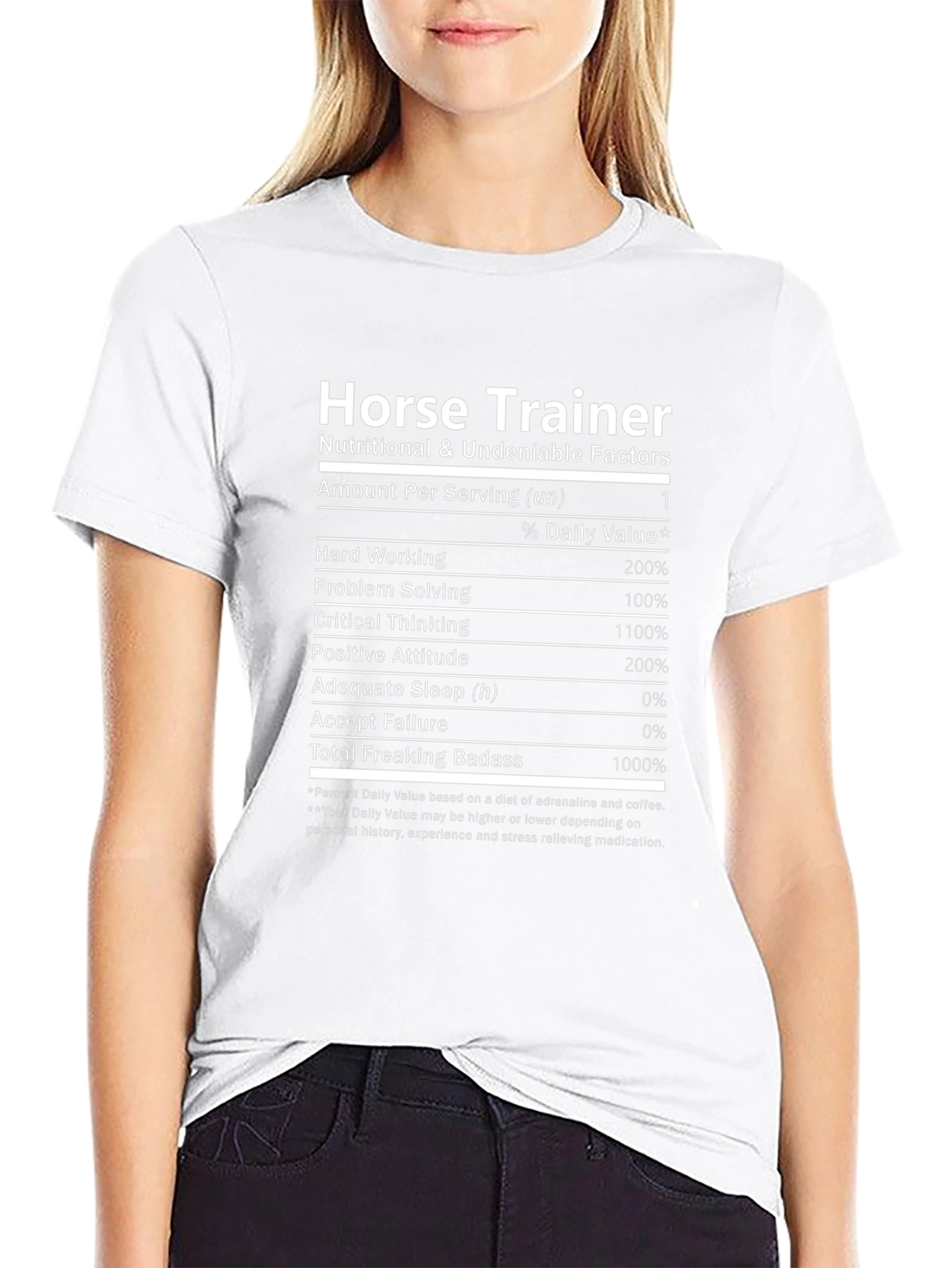 Camiseta Horse Trainer - Datos Nutricionales Divertidos