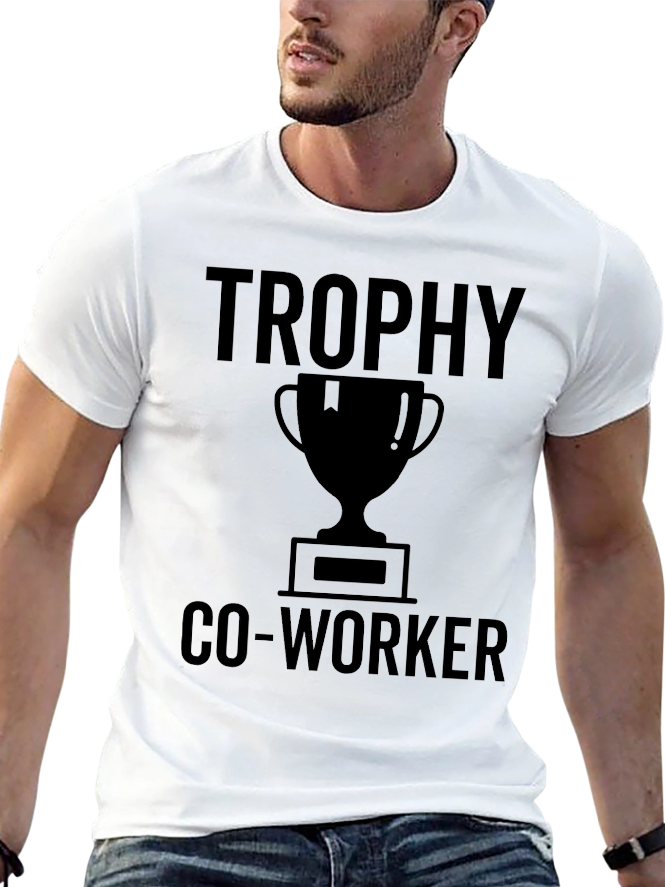 Camiseta Negra: Trofeo Co-worker